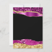 Lila und Gold Glam tränken 16 . Geburtstag Dankeskarte (Rückseite)