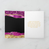 Lila und Gold Glam tränken 16 . Geburtstag Karte (Innenseite)