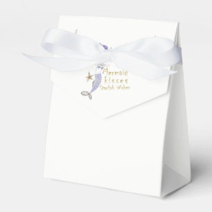 Lila und Gold Glitter Meerjungfrau Geburtstagsfeie Geschenkschachtel