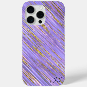 Lila und Gold Glitz Personalisiert Phone Case