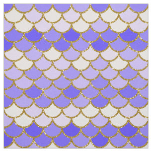 Lila und Gold Glitzer Mermaid-Scales Stoff