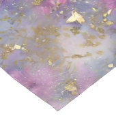 Lila und Gold Glitzer Storm Fantasy Kurzer Tischläufer (Ecke)