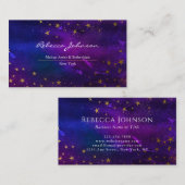 Lila und Gold Glitzer Visitenkarte (Vorne/Hinten)