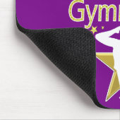 LILA UND GOLD I LIEBE GYMNASTICS-DESIGN MOUSEPAD (Ecke)