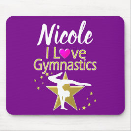 LILA UND GOLD I LIEBE GYMNASTICS-DESIGN MOUSEPAD