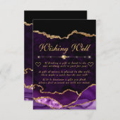 Lila und Gold-Imitate Glitzer Agate wünschenswert Begleitkarte (Vorne/Hinten)