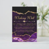 Lila und Gold-Imitate Glitzer Agate wünschenswert Begleitkarte (Stehend Vorderseite)