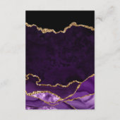 Lila und Gold-Imitate Glitzer Agate wünschenswert Begleitkarte (Rückseite)