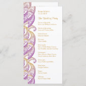 Lila und Gold Indian Paisley Rackcard Programm (Vorne/Hinten)