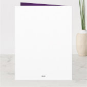 LILA UND GOLD INDISCHE STILKARTE KARTE (Rückseite)