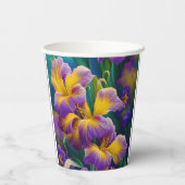 Lila und Gold Irische Art Paper Cup Pappbecher (Rückseite)