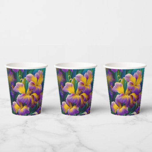 Lila und Gold Irische Art Paper Cup Pappbecher (Multi)