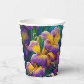Lila und Gold Irische Art Paper Cup Pappbecher (Vorderseite)