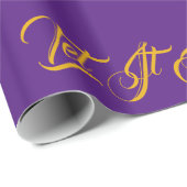 Lila und Gold lassen Sie es schneefrei schreiben Geschenkpapier (Rolleneckpunkt)