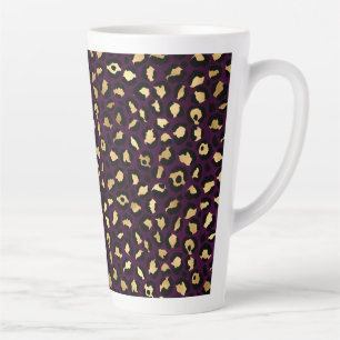 Lila und Gold Leopard Serie Design 2 Milchtasse