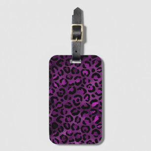 Lila und Gold Leopard Serie Design 3 Gepäckanhänger