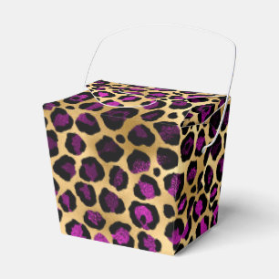 Lila und Gold Leopard Serie Design 4 Geschenkschachtel