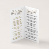 Lila und Gold Lip-Anweisungen Visitenkarten (Innenseite)