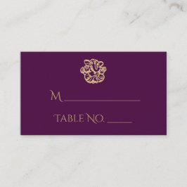 Lila und Gold Mandala Indian Wedding Platzkarten