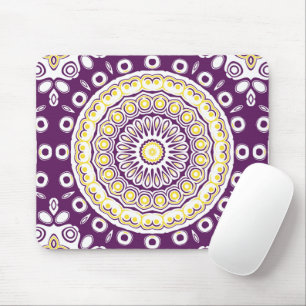 Lila und Gold Mandala-Muster Mousepad