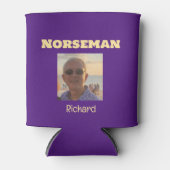 Lila und Gold Norseman Custom Foto Dosenkühler (Vorderseite)