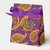 Lila und Gold Paisley Beautiful Bright Geschenkschachtel (Vorderseite)