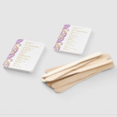 Lila und Gold-Paisley-Hochzeitsprogramme Fächer (Non-assembled)