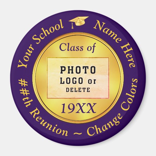 Lila und Gold, preiswerte Wiedersehen-Geschenke de Magnet (Vorne)