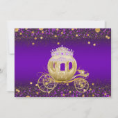 Lila und Gold Princess Foto Quinceanera Einladung (Rückseite)