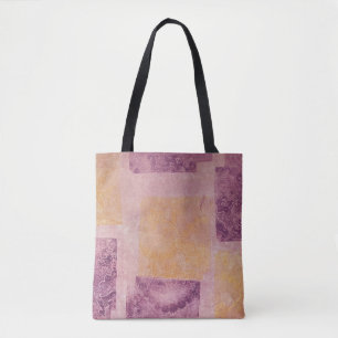 Lila und Gold Quadrat-Design Tasche