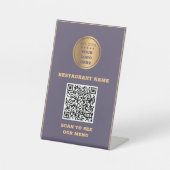 Lila und Gold Sockelschild (Vorderseite)