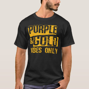 Lila und Gold Spieltags-Teamgeist-Schule T-Shirt