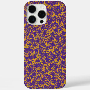 Lila und Gold Star Spirit Sportfarben iPhone 16 Pro Max Hülle