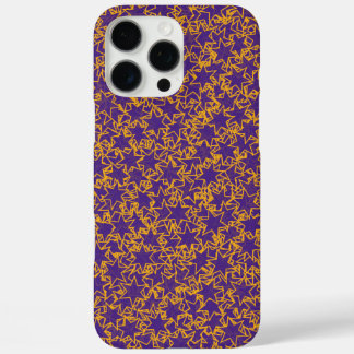 Lila und Gold Star Spirit Sportfarben iPhone 16 Pro Max Hülle