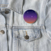 Lila und Gold Starry Sunset Sky Button (Beispiel)