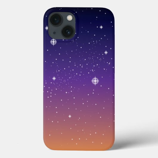 Lila und Gold Starry Sunset Sky Case-Mate iPhone Hülle (Rückseite)