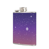 Lila und Gold Starry Sunset Sky Flachmann (Links)
