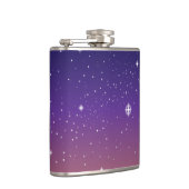 Lila und Gold Starry Sunset Sky Flachmann (Rechts)
