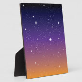 Lila und Gold Starry Sunset Sky Fotoplatte (Seite)