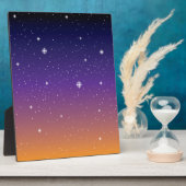 Lila und Gold Starry Sunset Sky Fotoplatte (Seite)
