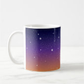 Lila und Gold Starry Sunset Sky Kaffeetasse (Links)