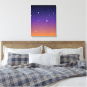 Lila und Gold Starry Sunset Sky Leinwanddruck (Insitu (Schlafzimmer))