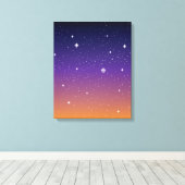 Lila und Gold Starry Sunset Sky Leinwanddruck (Insitu (Holzboden))