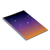 Lila und Gold Starry Sunset Sky Notizblock (Rechte Seite)