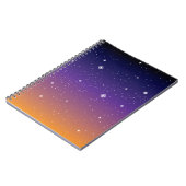 Lila und Gold Starry Sunset Sky Notizblock (Linke Seite)