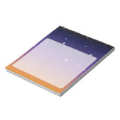 Lila und Gold Starry Sunset Sky Notizblock (Rotiert)