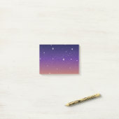 Lila und Gold Starry Sunset Sky Post-it Klebezettel (Auf Schreibtisch)