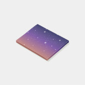 Lila und Gold Starry Sunset Sky Post-it Klebezettel (angewinkelt)