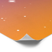 Lila und Gold Starry Sunset Sky Poster (Ecke)