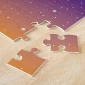 Lila und Gold Starry Sunset Sky Puzzle (Seite)